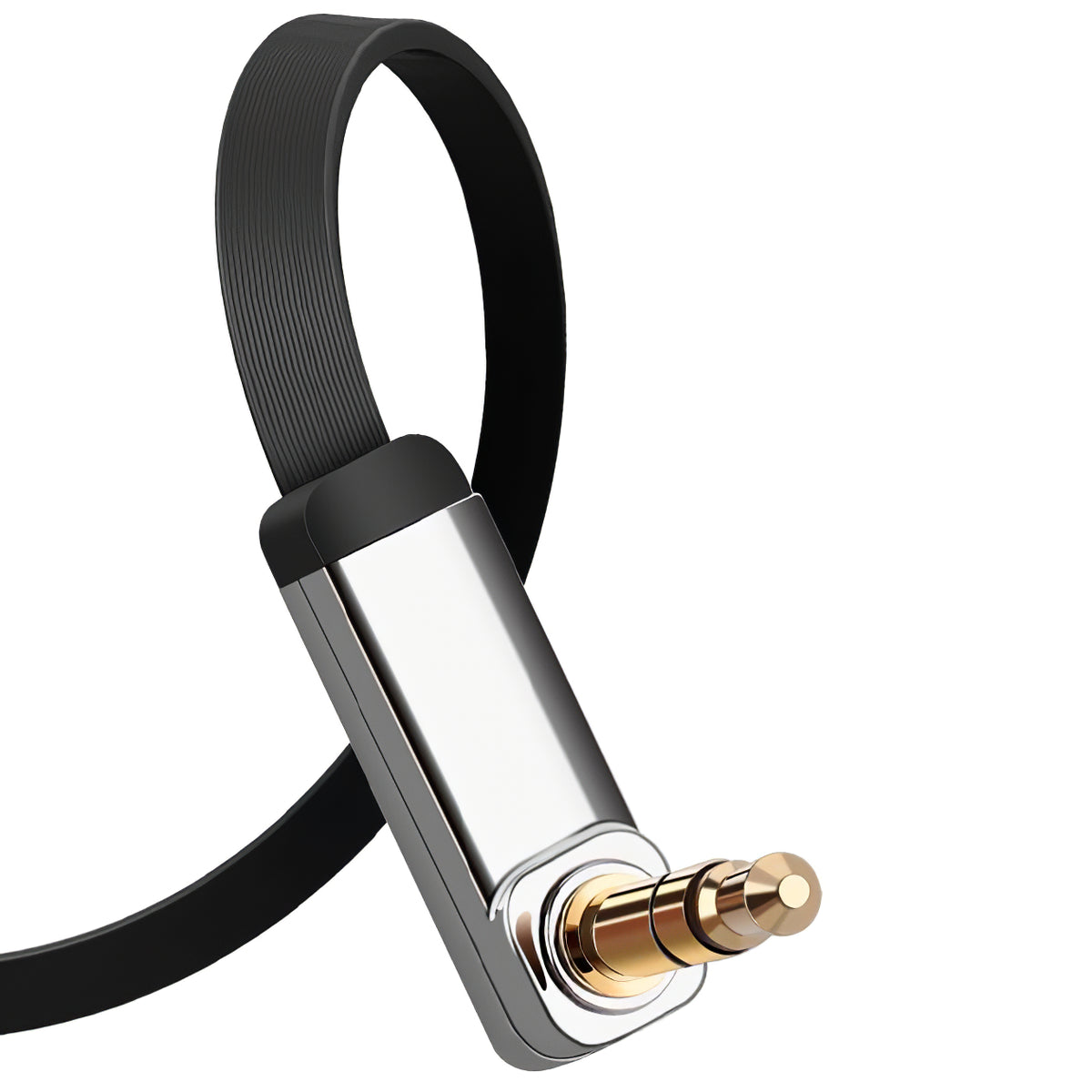 Audio kabel 3.5mm - 3.5mm UGREEN AV112 Angled, 1m, Crni