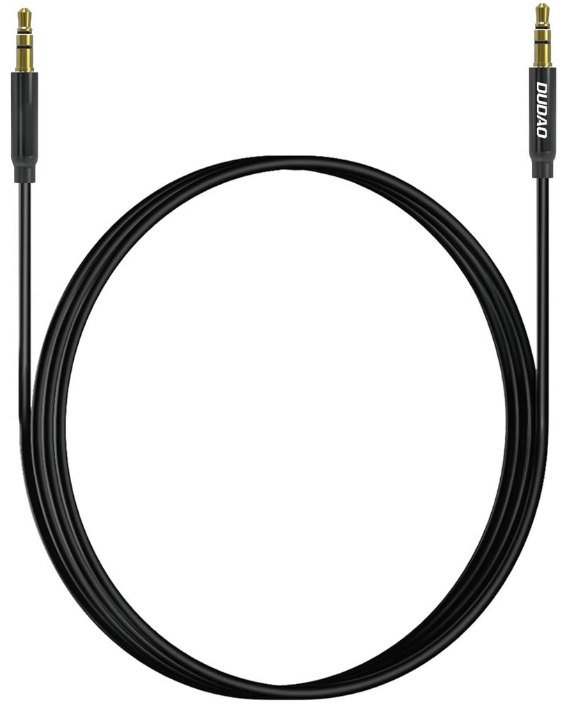 Audio kabel 3.5mm - 3.5mm Dudao L12s, 1m, Crna