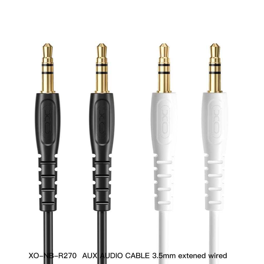 Audio kabel 3.5mm - 3.5mm XO Design NB-R270, 1m, Crni