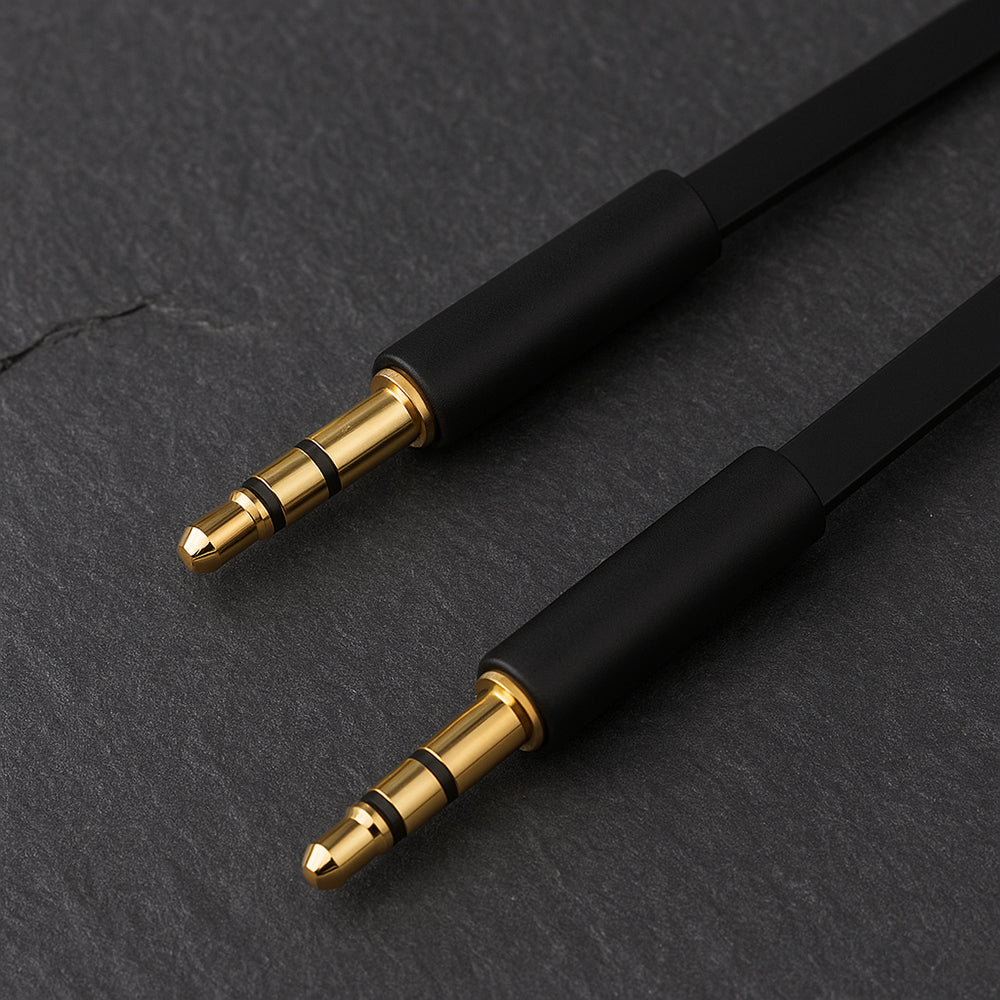 Audio kabel 3.5mm - 3.5mm Fixed, 1m, Crni