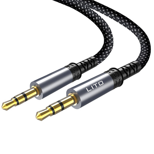 Audio kabel 3.5mm - 3.5mm Lito LA01D, 1m, Crni