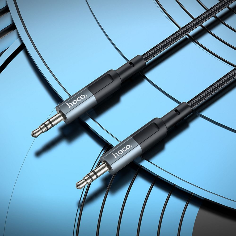 Audio kabel 3.5mm - 3.5mm HOCO UPA23, 1m, Sivi