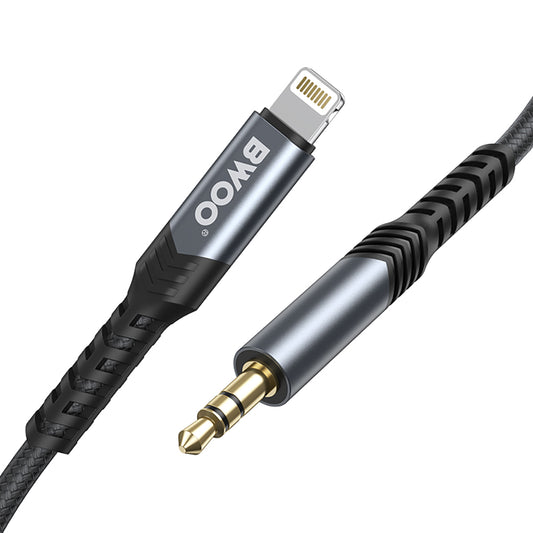 Audio kabel Lightning - 3.5mm BWOO BO-AUX068, 1.2m, Crni