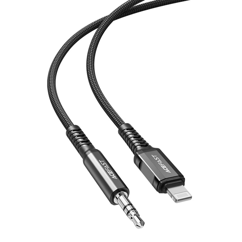 Audio kabel Lightning - 3.5mm Acefast C1-06, 1.2m, Crni
