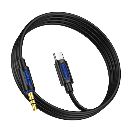 Audio kabel USB-C - 3.5mm Borofone BL20, 1m, crni
