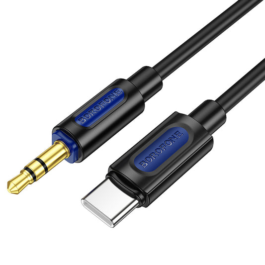 Audio kabel USB-C - 3.5mm Borofone BL20, 1m, crni