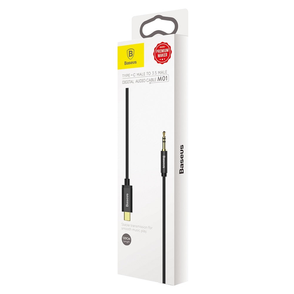 Audio kabel USB-C - 3.5mm Baseus Yiven M01, 1.2m, Crni CAM01-01