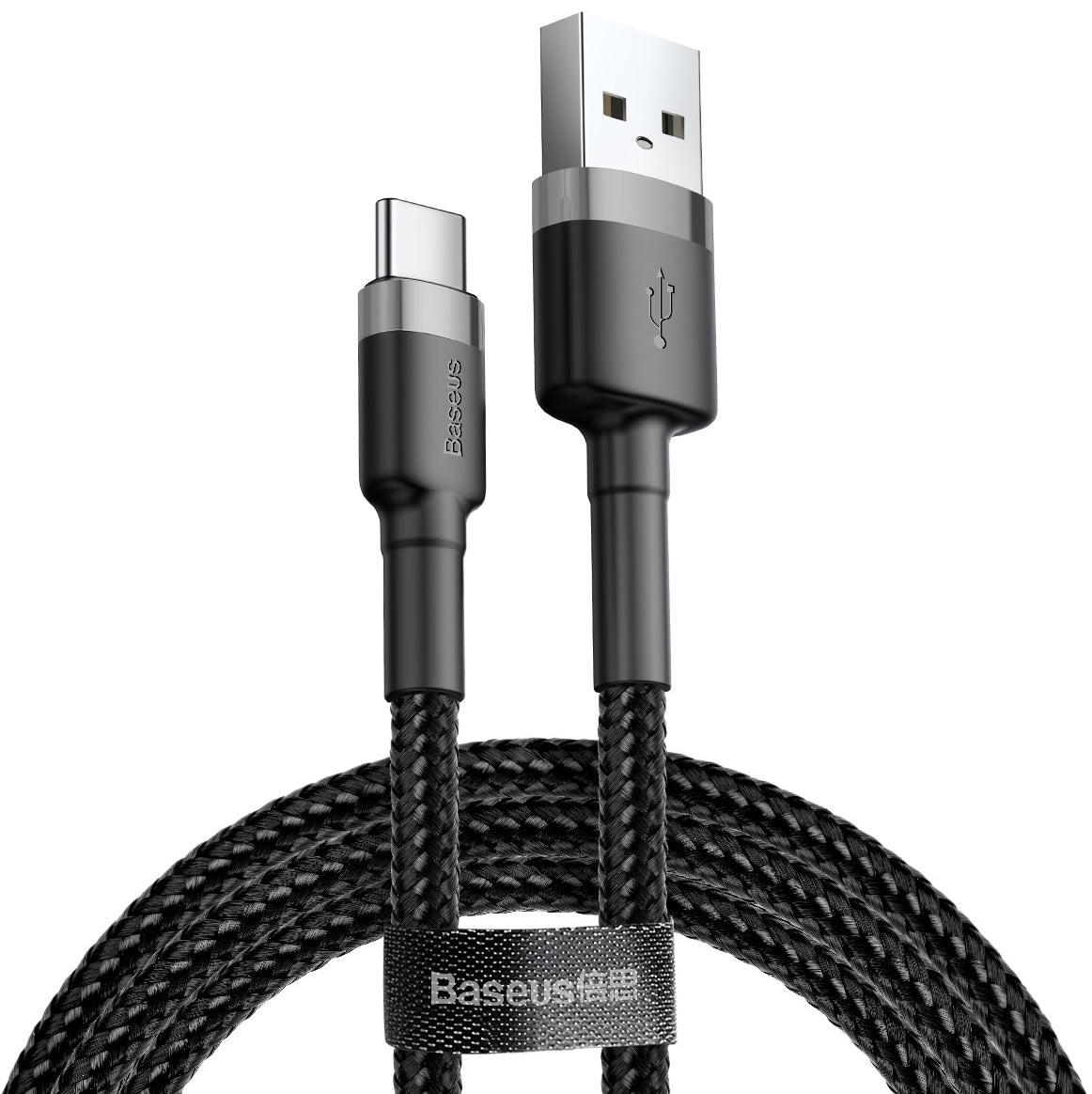 Kabel za prijenos podataka i punjenje USB-A - USB-C Baseus Cafule, 60W, 1m, Sivi CATKLF-BG1