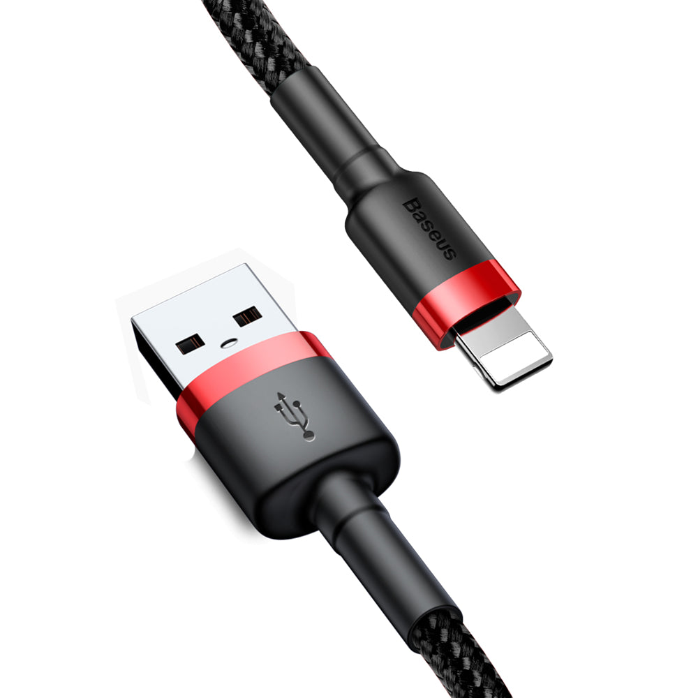 USB-A - Lightning kabel za prijenos podataka i punjenje Baseus Cafule, 18W, 1m, Crni CALKLF-B19