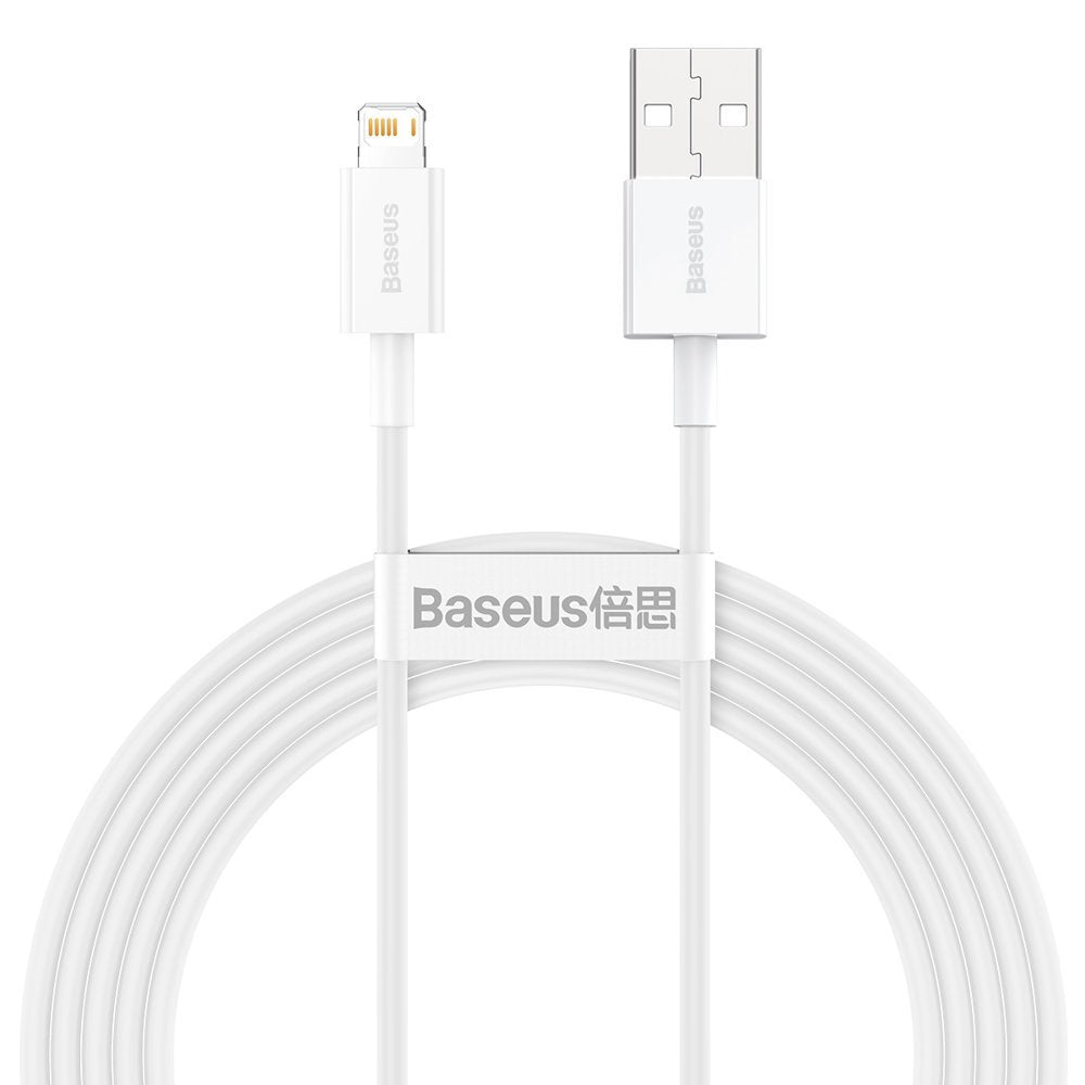 Kabel za Prijenos Podataka i Punjenje USB-A - Lightning Baseus Superior Series, 20W, 2m, Bijeli CALYS-C02