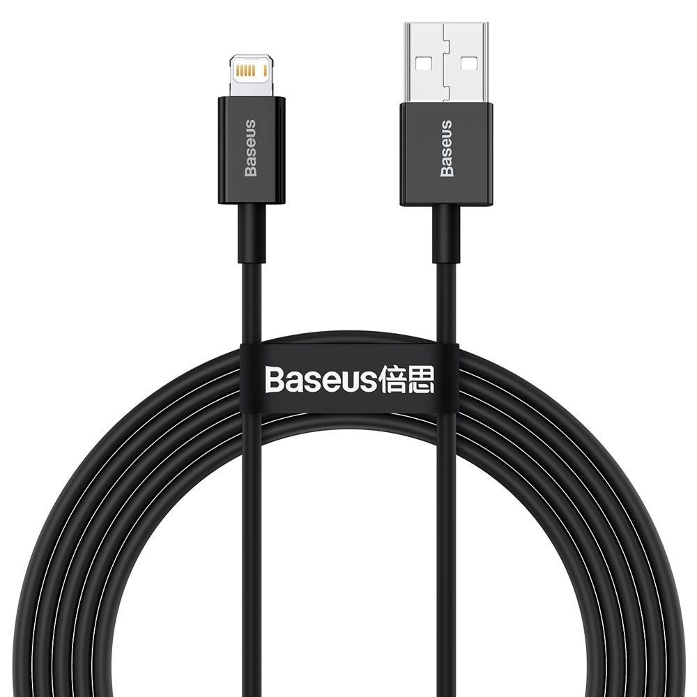 Kabel za Prijenos Podataka i Punjenje USB-A - Lightning Baseus Superior Series, 20W, 2m, Crni CALYS-C01