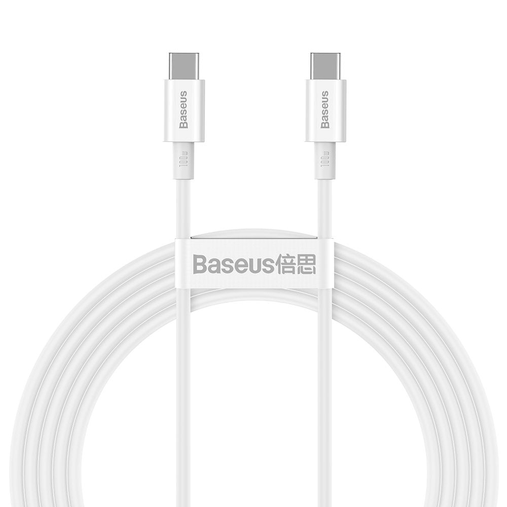 Kabel za Prijenos Podataka i Punjenje USB-C - USB-C Baseus Superior Series, 100W, 2m, Bijeli CATYS-C02