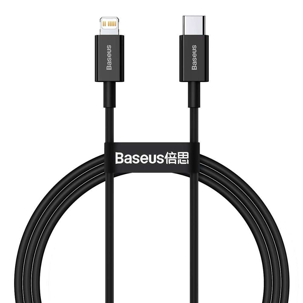 Kabel za Prijenos Podataka i Punjenje USB-C - Lightning Baseus Superior Series, 20W, 1m, Crni CATLYS-A01