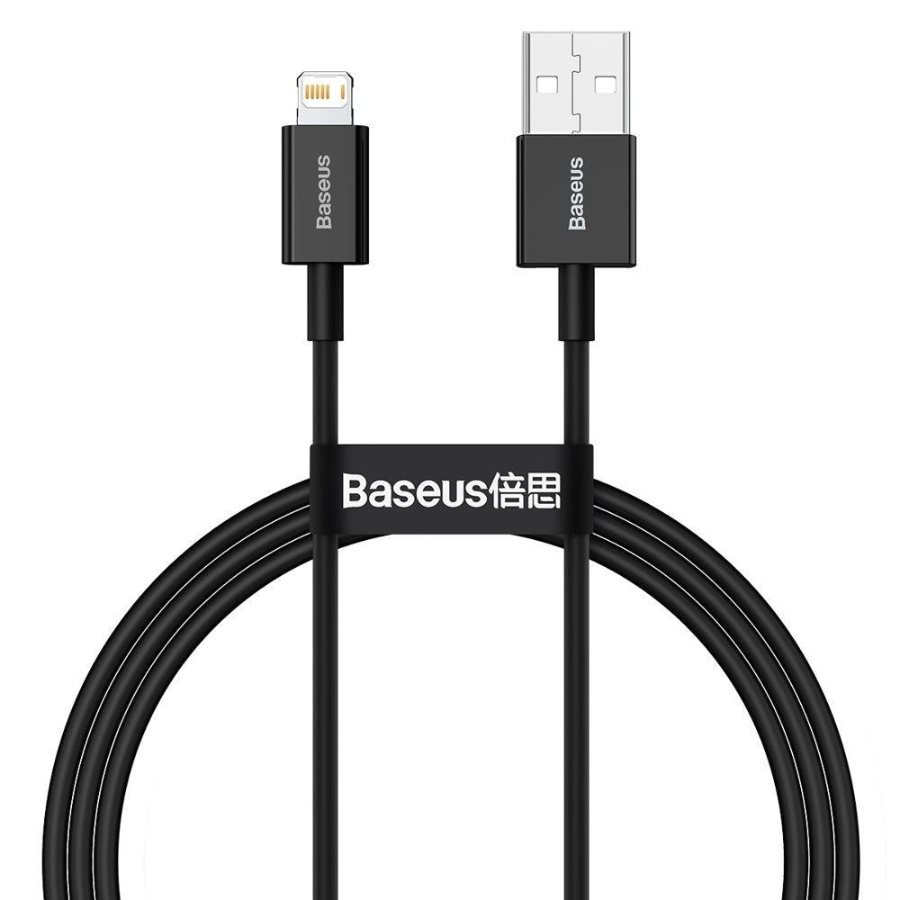 Kabel za Prijenos Podataka i Punjenje USB-A - Lightning Baseus Superior Series, 20W, 1m, Crni CALYS-A01
