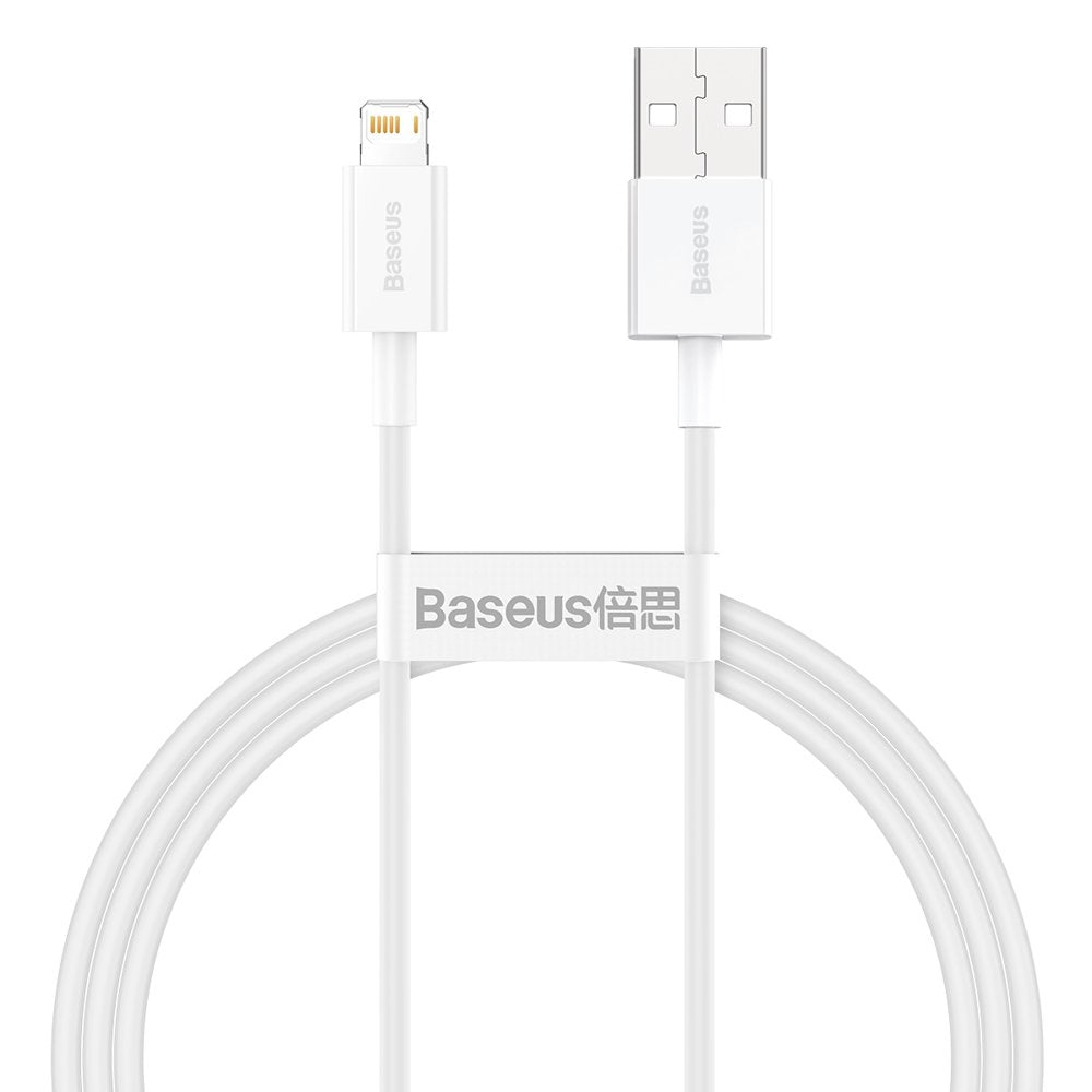 Kabel za Prijenos Podataka i Punjenje USB-A - Lightning Baseus Superior Series, 20W, 1m, Bijeli CALYS-A02