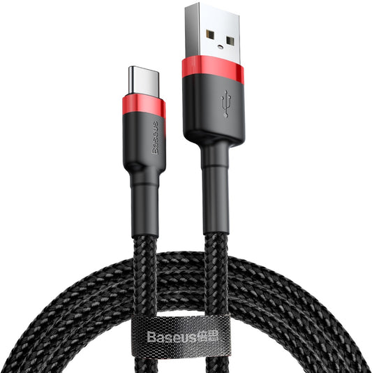 Kabel za Prijenos Podataka i Punjenje USB-A - USB-C Baseus Cafule, 60W, 0.5m, Crveni CATKLF-A91
