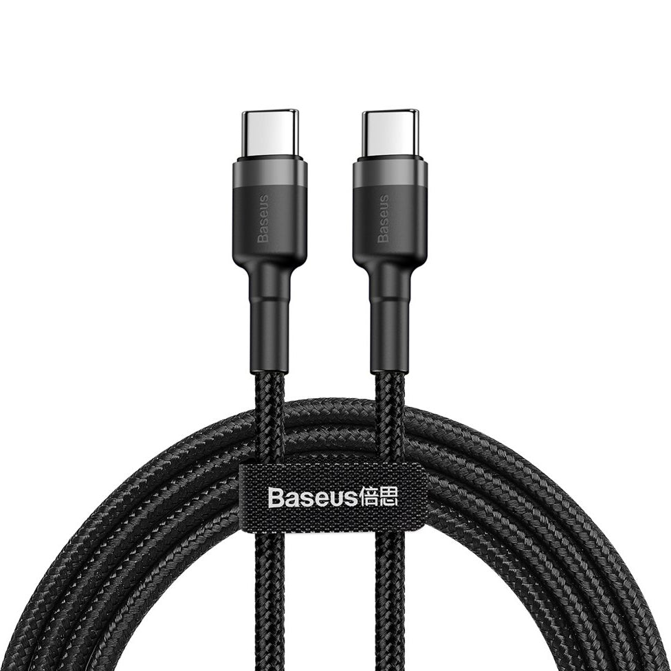 Kabel za Prijenos Podataka i Punjenje USB-C - USB-C Baseus Cafule, 60W, 1m, Crni CATKLF-GG1