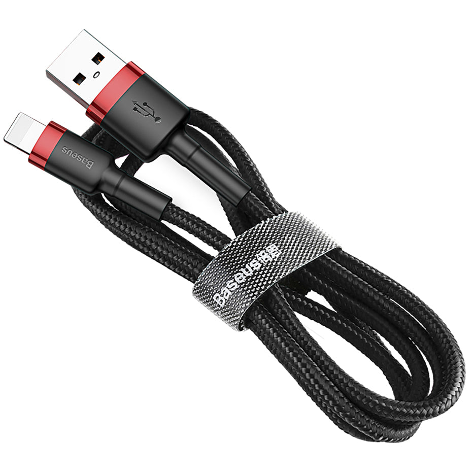 Kabel za podatke i punjenje USB-A - Lightning Baseus Cafule, 18W, 0.5m, Crveni CALKLF-A19