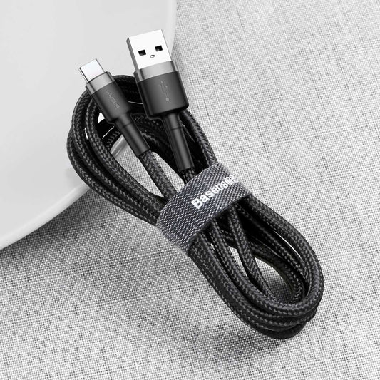 Kabel za Prijenos Podataka i Punjenje USB-A - USB-C Baseus Cafule, 60W, 0.5m, Crni CATKLF-AG1