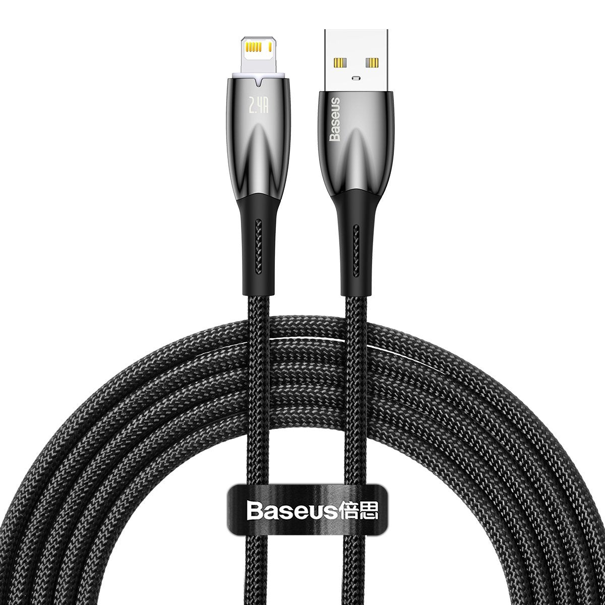 Kabel za Prijenos Podataka i Punjenje USB-A - Lightning Baseus Glimmer Series, 20W, 2m, Crni