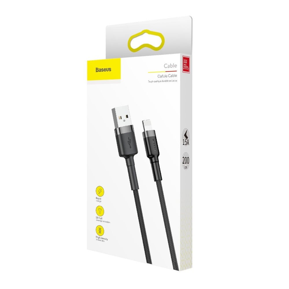 Kabel za podatke i punjenje USB-A - Lightning Baseus Cafule, 18W, 2m, Sivi CALKLF-CG1