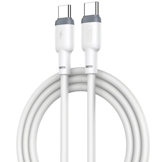 Kabel za Prijenos Podataka i Punjenje USB-C - USB-C XO Design NB208B, 60W, 1m, Bijeli