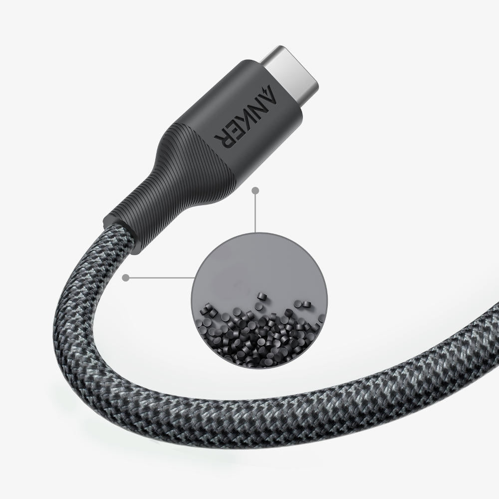 Kabel za prijenos podataka i punjenje USB-C - USB-C Anker 544, 140W, 1.8m, Crni A80F6H11
