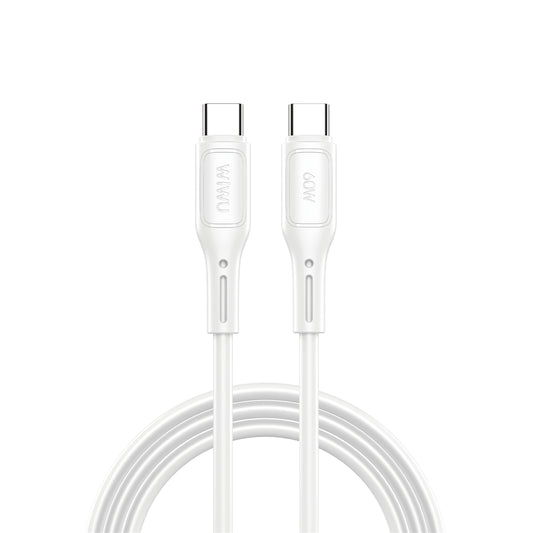 Kabel za Prijenos Podataka i Punjenje USB-C - USB-C WiWu Wi-C043E Starlink, 60W, 1m, Bijeli
