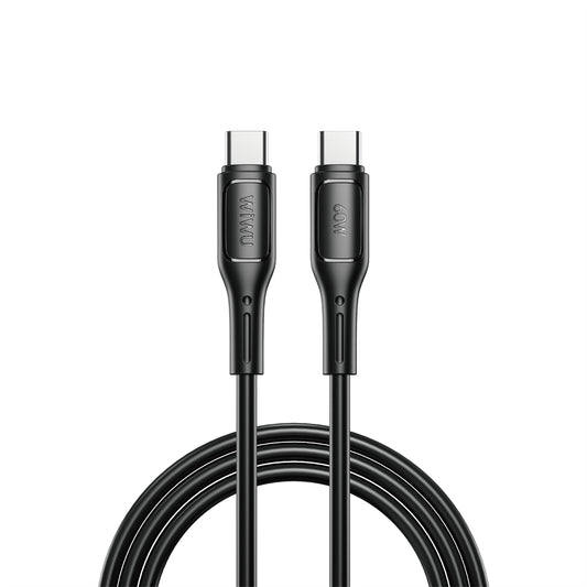 Kabel za Prijenos Podataka i Punjenje USB-C - USB-C WiWu Wi-C043E Starlink, 60W, 1m, Crni