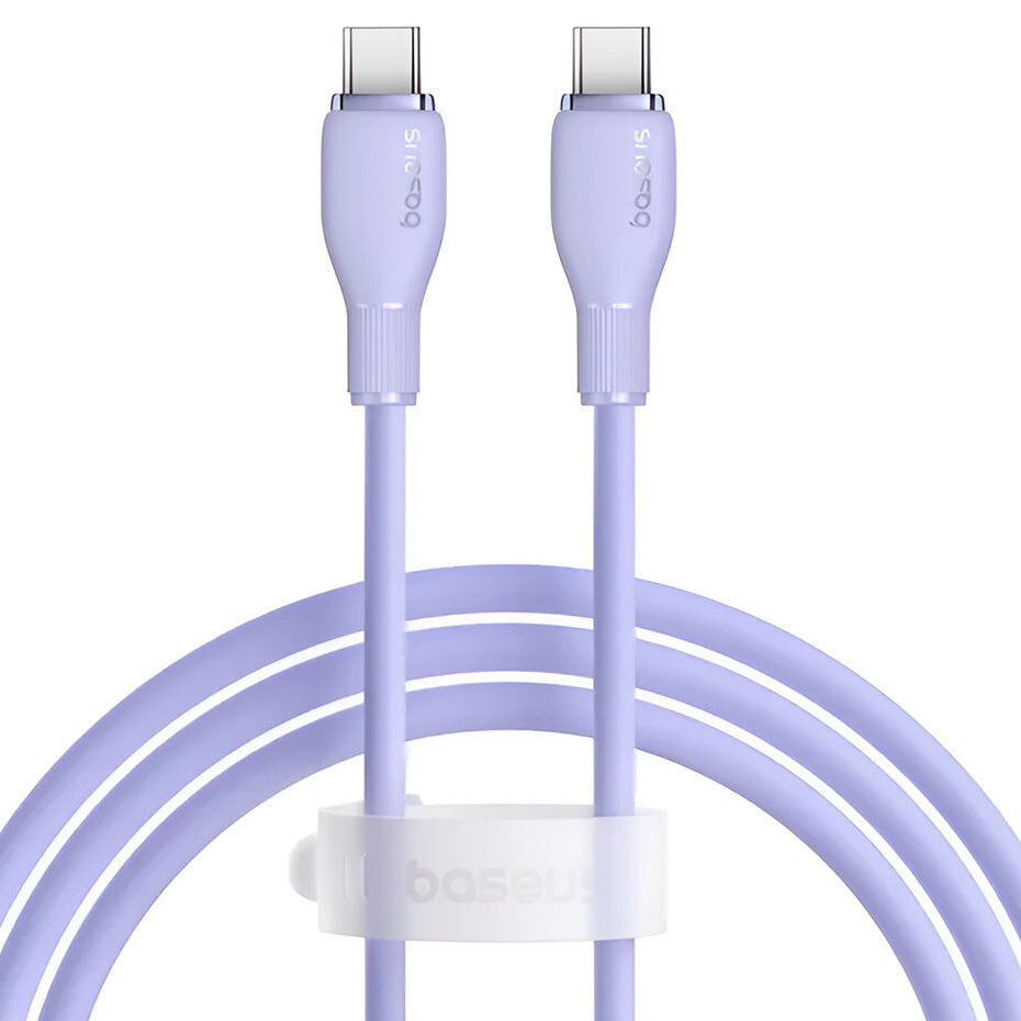 Kabel za Prijenos Podataka i Punjenje USB-C - USB-C Baseus Pudding, 100W, 1.2m, Ljubičasti P10355702511-00