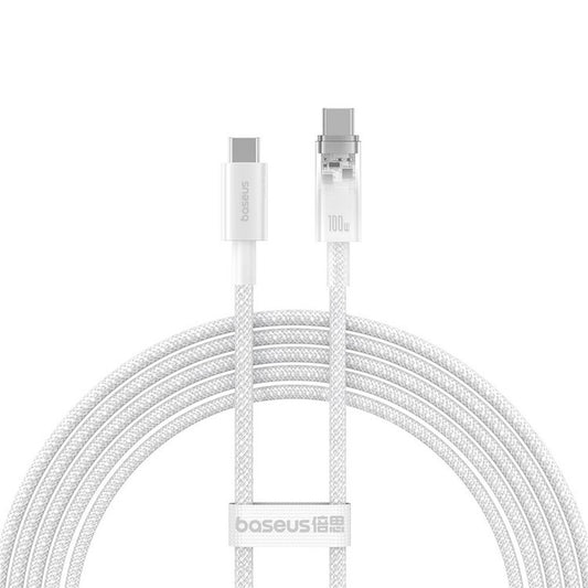 Kabel za podatke i punjenje USB-C - USB-C Baseus Explorer, 100W, 2m, Bijeli P10319703221-01