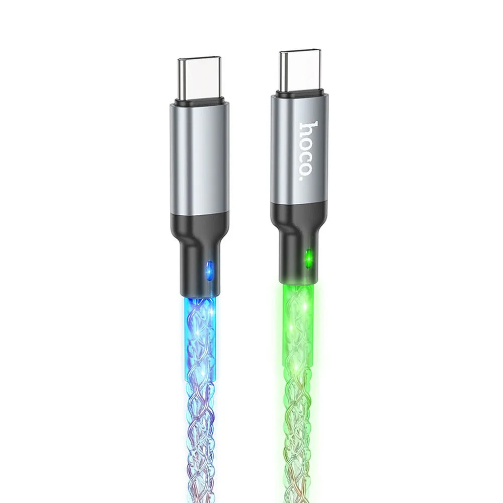 Kabel za podatke i punjenje USB-C - USB-C HOCO U112, 60W, 1m, Sivi