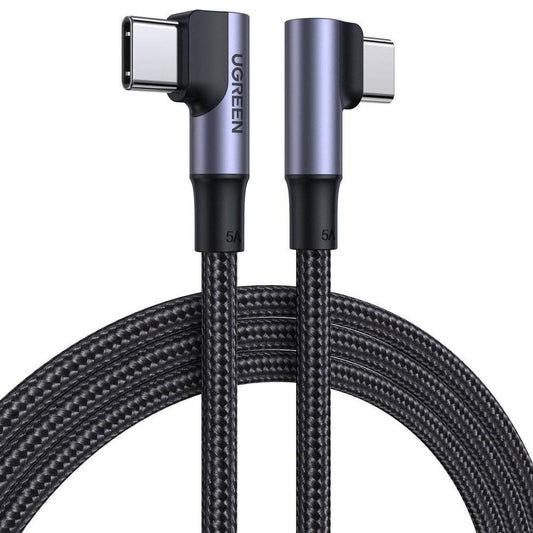 Kabel za podatke i punjenje USB-C - USB-C UGREEN US335 Angled, 100W, 2m, Crni