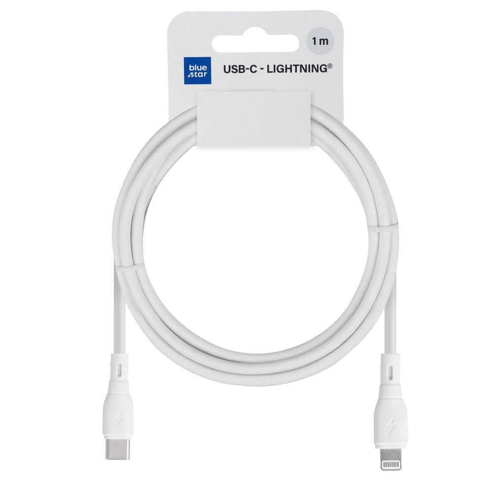 Kabel za podatke i punjenje USB-C - Lightning Blue Star Eco, 27W, 1m, Bijeli