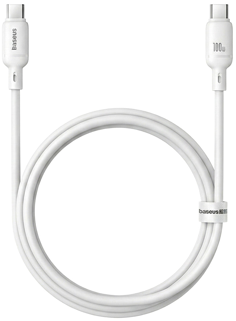 Kabel za podatke i punjenje USB-C - USB-C Baseus Silky, 100W, 1m, Bijeli P10377704213-00