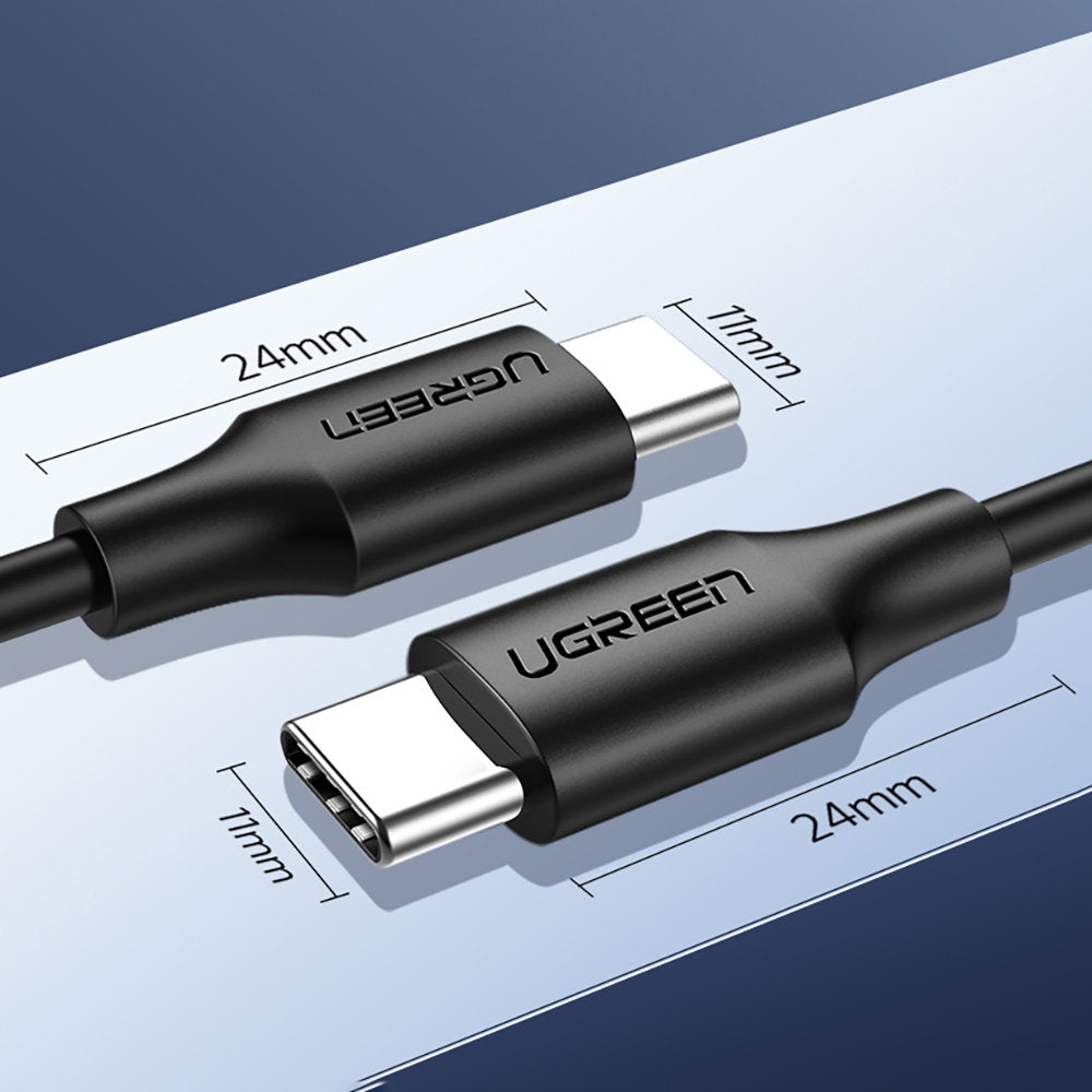 Kabel za Prijenos Podataka i Punjenje USB-C - USB-C UGREEN US286, 60W, 2m, Crni