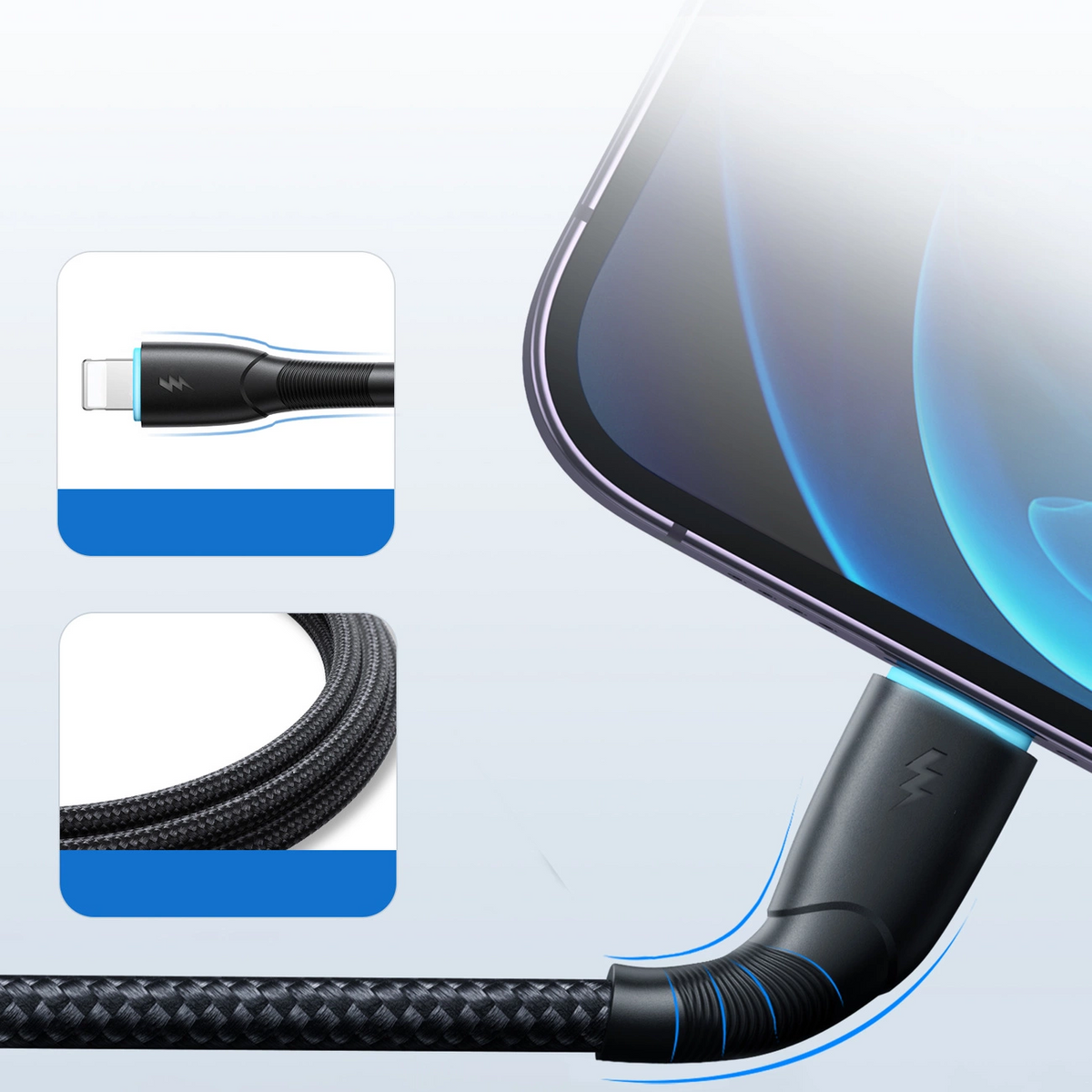 Joyroom SA32-AL3 USB-A – Lightning kabel za prijenos podataka i punjenje, 18 W, 1 m, crni