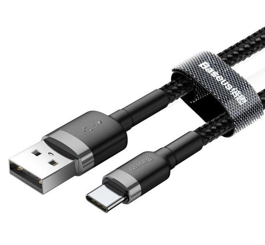 USB-A - USB-C Data i Punjački Kabel Baseus Cafule, 18W, 2m, Sivi CATKLF-CG1
