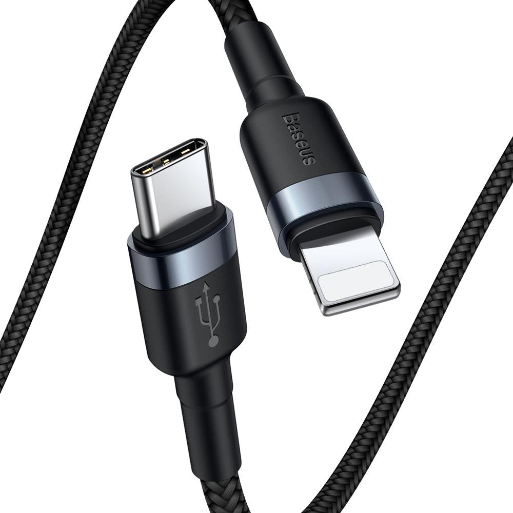 Kabel za Prijenos Podataka i Punjenje USB-C - Lightning Baseus Cafule, 18W, 1m, Sivi CATLKLF-G1