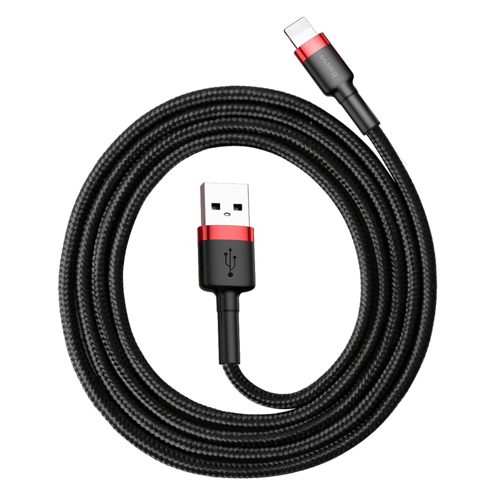 USB-A - Lightning kabel za prijenos podataka i punjenje Baseus Cafule, 18W, 1m, Crni CALKLF-B19