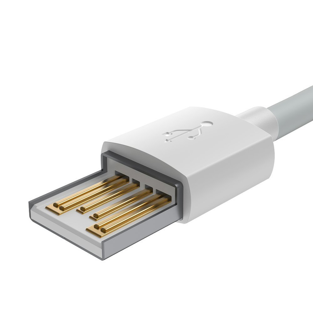 Kabel za Prijenos Podataka i Punjenje USB-A - Lightning Baseus Simple Wisdom, 18W, 1.5m, Set od 2 komada, Bijeli TZCALZJ-02