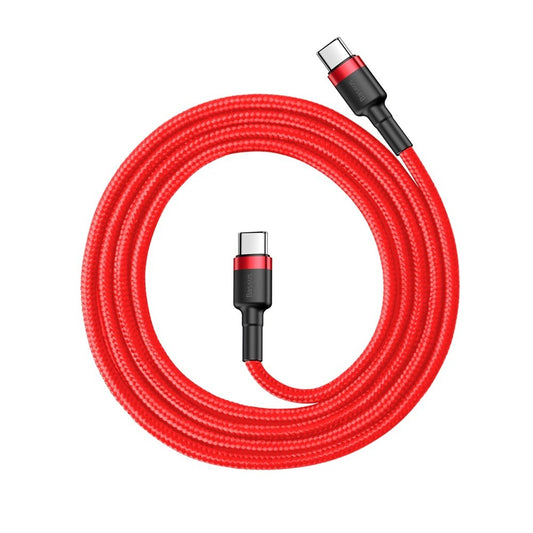 Kabel za Prijenos Podataka i Punjenje USB-C - USB-C Baseus Cafule, 60W, 1m, Crveni CATKLF-G09