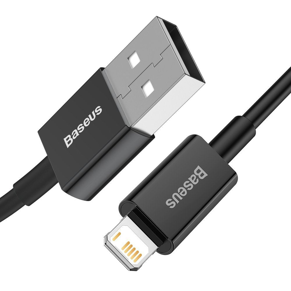 Kabel za Prijenos Podataka i Punjenje USB-A - Lightning Baseus Superior Series, 20W, 2m, Crni CALYS-C01