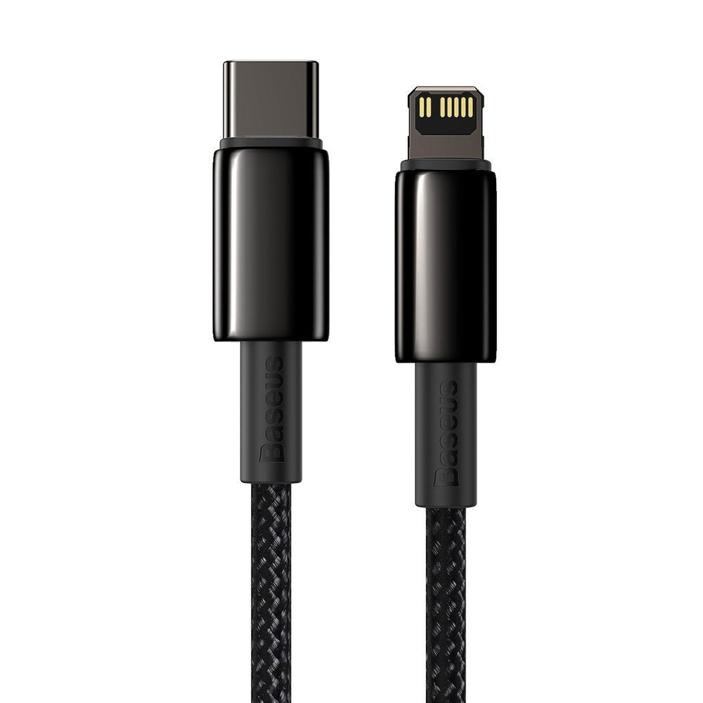 Kabel za Prijenos Podataka i Punjenje USB-C - Lightning Baseus Tungsten Gold, 20W, 2m, Crni CATLWJ-A01