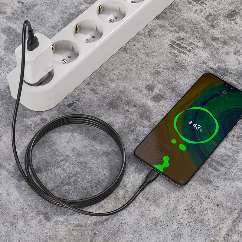 Kabel za prijenos podataka i punjenje USB-A - USB-C Borofone BX51 Triumph, 20W, 1m, Crni
