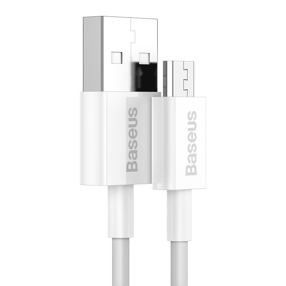 Kabel za podatke i punjenje USB-A - microUSB Baseus Superior Series, 18W, 2m, Bijeli CAMYS-A02