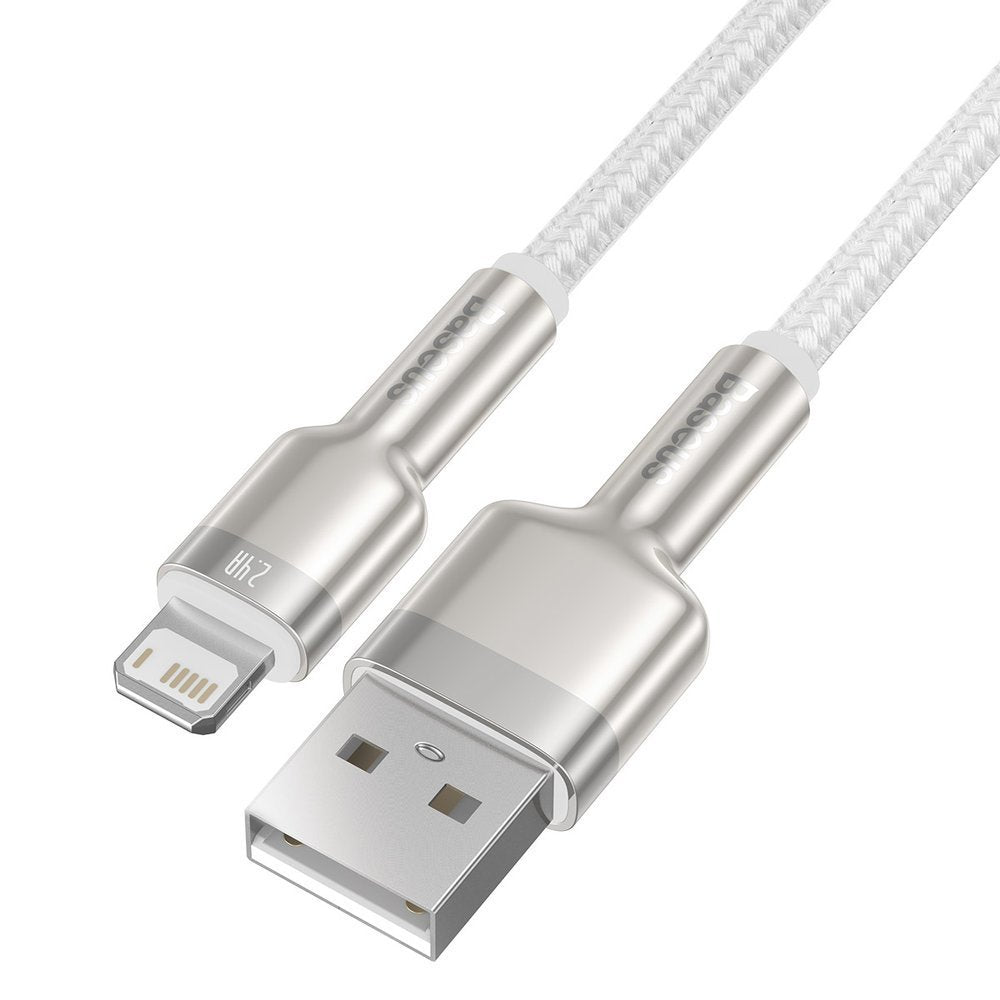 Kabel za Prijenos Podataka i Punjenje USB-A - Lightning Baseus Cafule Metal Series, 18W, 1m, Bijeli CALJK-A02