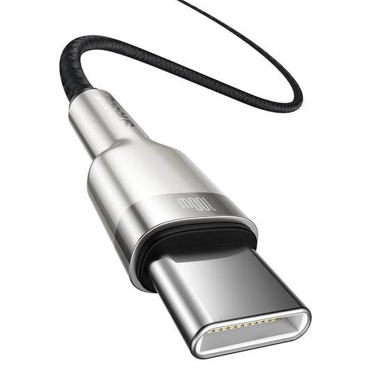 Kabel za Prijenos Podataka i Punjenje USB-C - USB-C Baseus Cafule Metal Series, 100W, 1m, Crni CATJK-C01