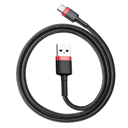 Kabel za Prijenos Podataka i Punjenje USB-A - USB-C Baseus Cafule, 60W, 0.5m, Crveni CATKLF-A91