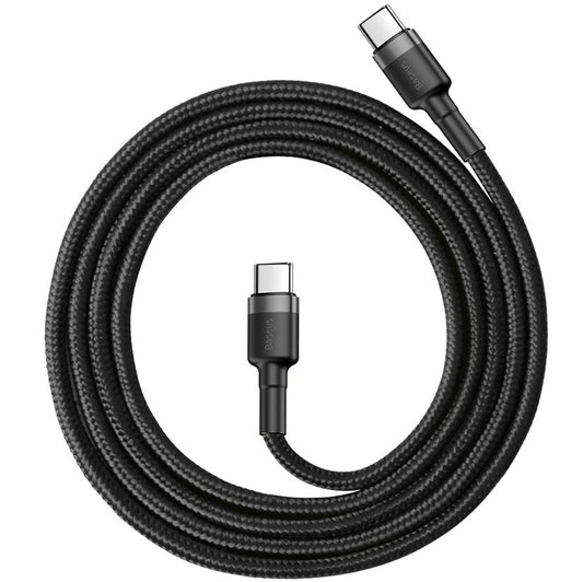 Kabel za Prijenos Podataka i Punjenje USB-C - USB-C Baseus Cafule, 60W, 1m, Crni CATKLF-GG1